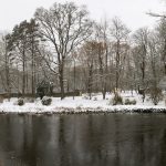 Snowy pond